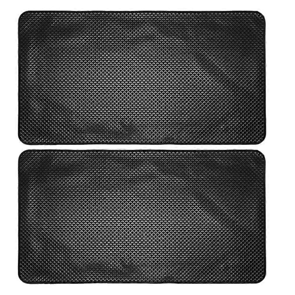 2pcs Non-Slip Dash Mats for Car Dashboard, Sticky Decorative Pads, Universal Fit, Durable Material, Black Color