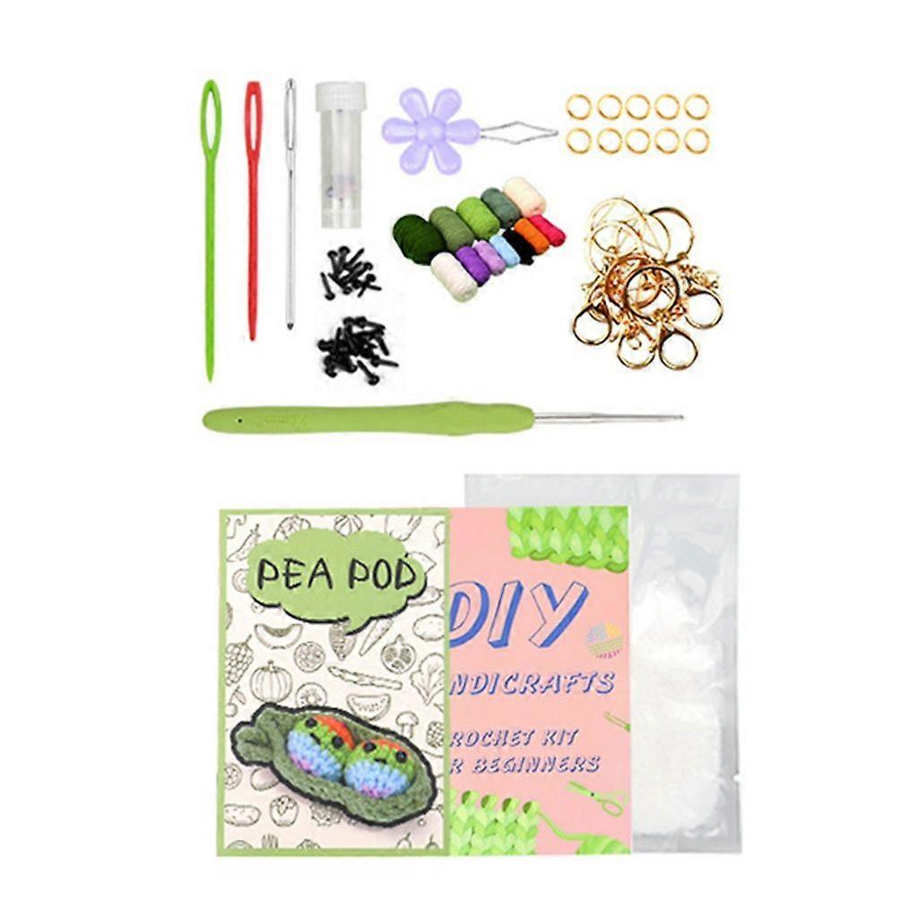 DIY Crochet Starter Kits, with Yarn, Crochet Hooks, Needle
