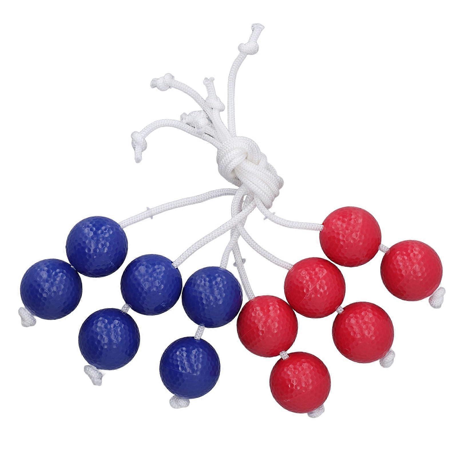 Ladder Toss Balls, Outdoor Lawn Yard Beach Game for Adult Family Ladder Ball Toss Game 3 Red 3 Blue