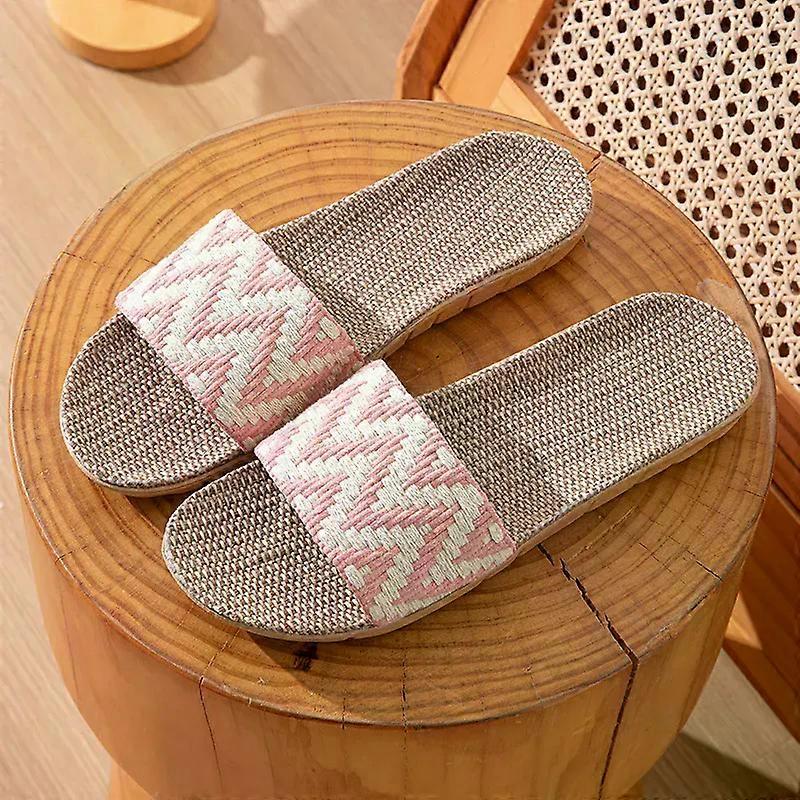 Summer Linen Slippers Women Home Floor Anti-slip Slides Ladies Comfortable Slippers Flat Shoes Female