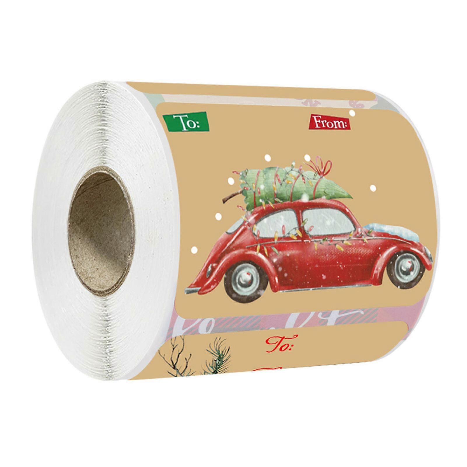 Kraft Paper Christmas Gift Tags with To and From Printed Write on Labels Name