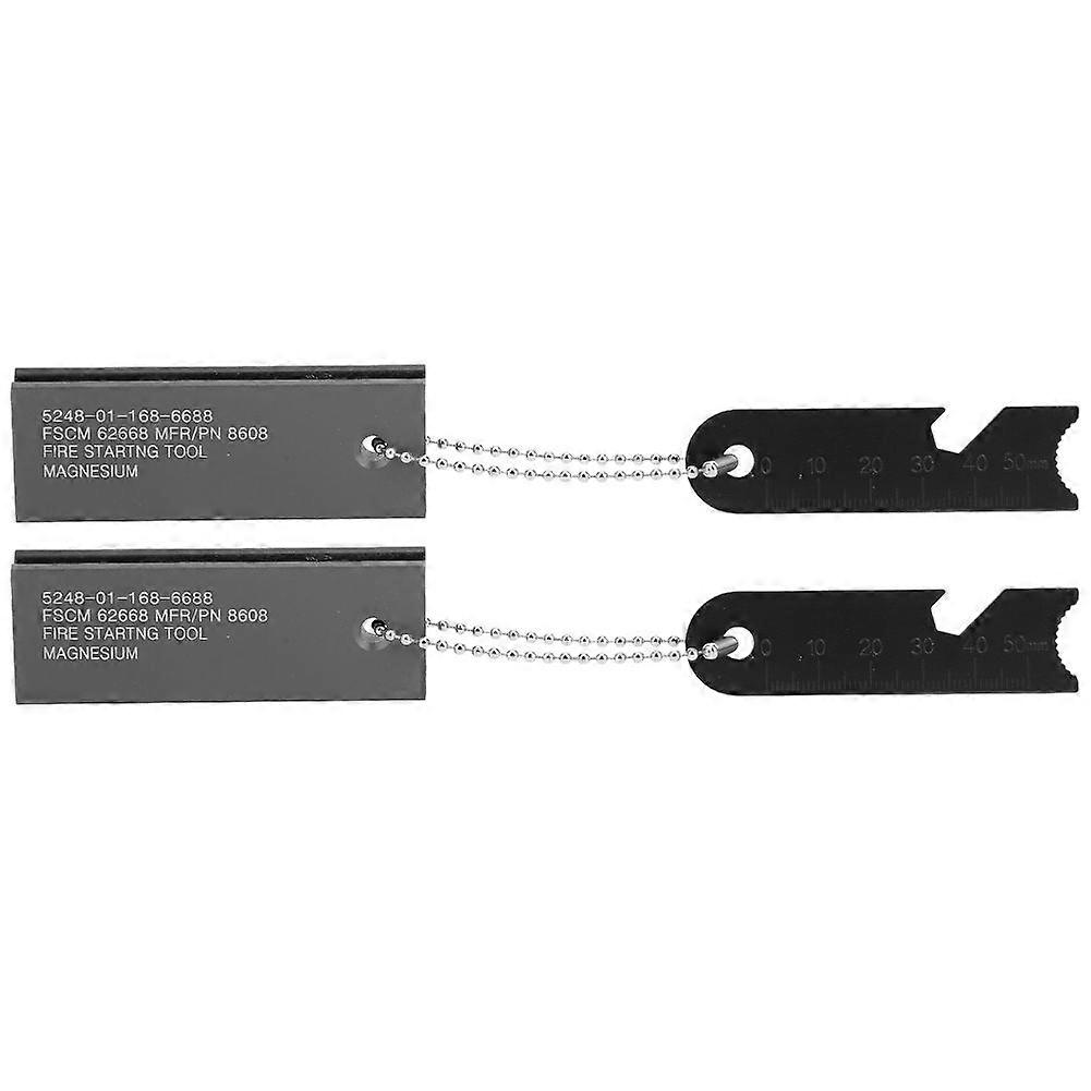 2PCS Bärbar Magnesium Fire Starter för Utomhusöverlevnad