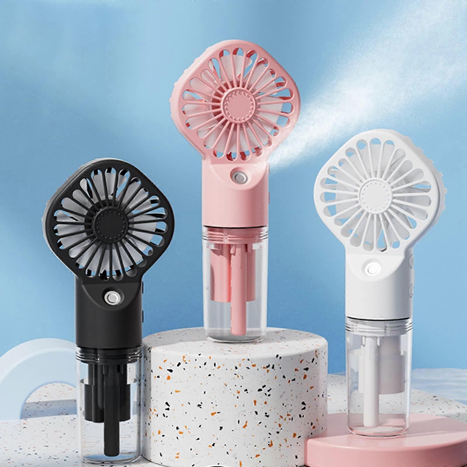 Handheld Spray Fan, Mini Rechargeable Fan with 4 Speed Settings, Spray Humidification