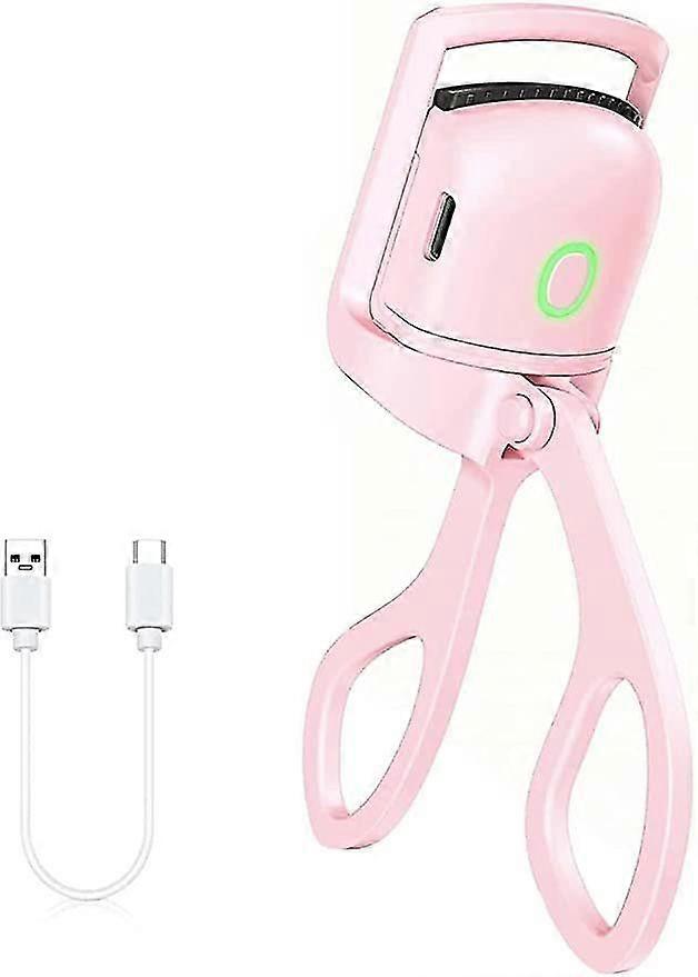 Rose Heated Eyelash Curler, Rechargeable Electric Eyelash Curler 2 Temperature Modes Long Lasting Eyelash Tool (1.5 Seconds Warm Up, Wait About 30 Sec