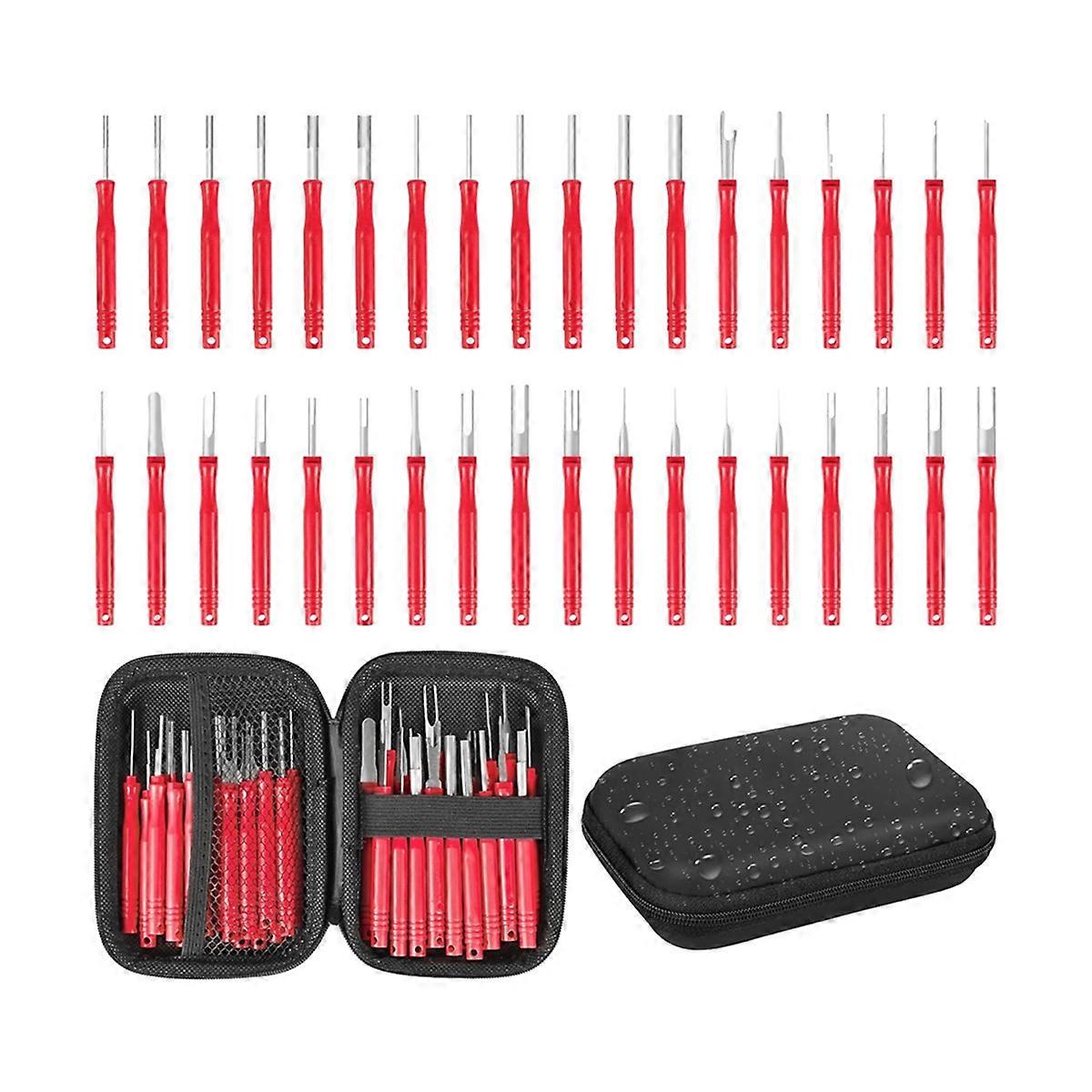 Terminal Removal Tool Kit 36 Pcs Depinning Tool Electrical Connector Pin Removal Tool Kit Pin Extra