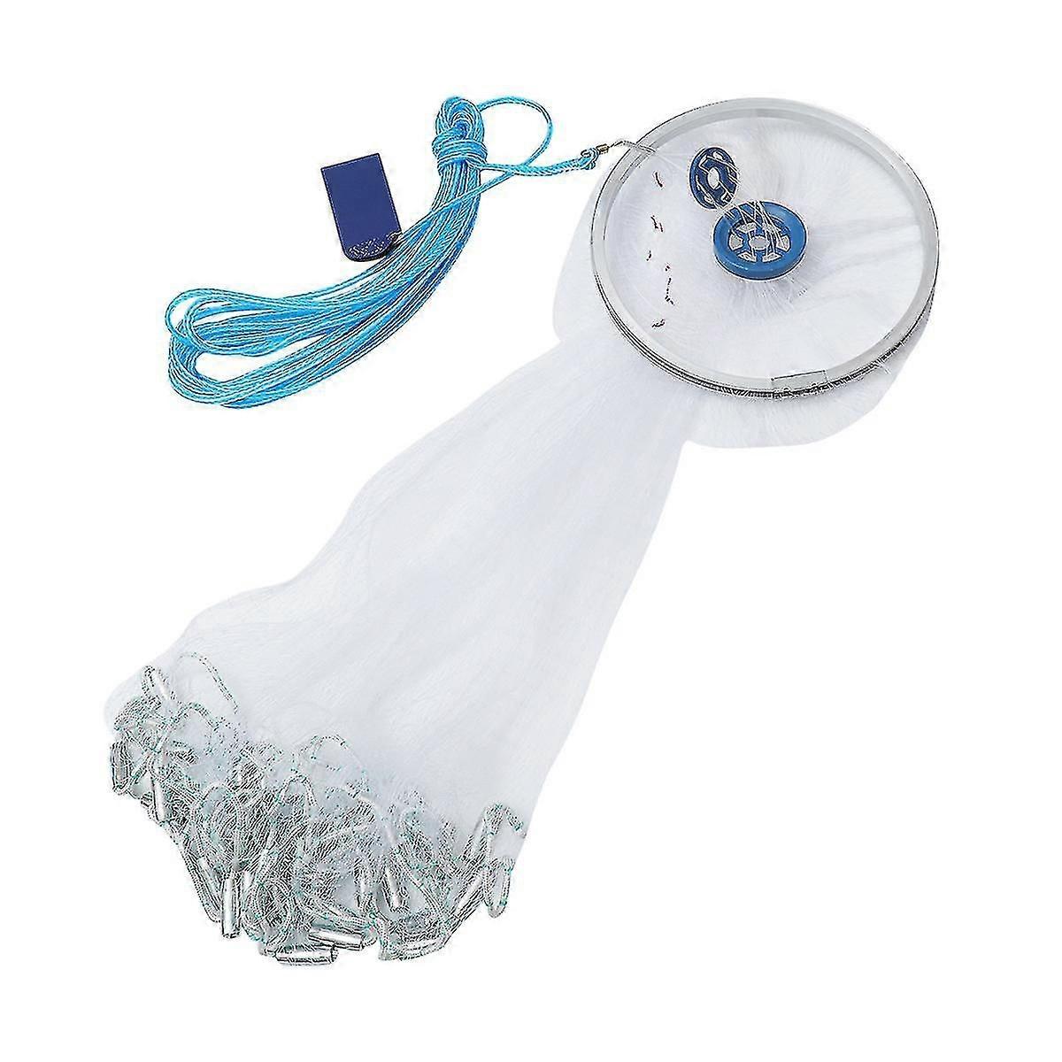 4.8m Angelausrüstung Hand werfen Angeln Cast Net Spin Köder