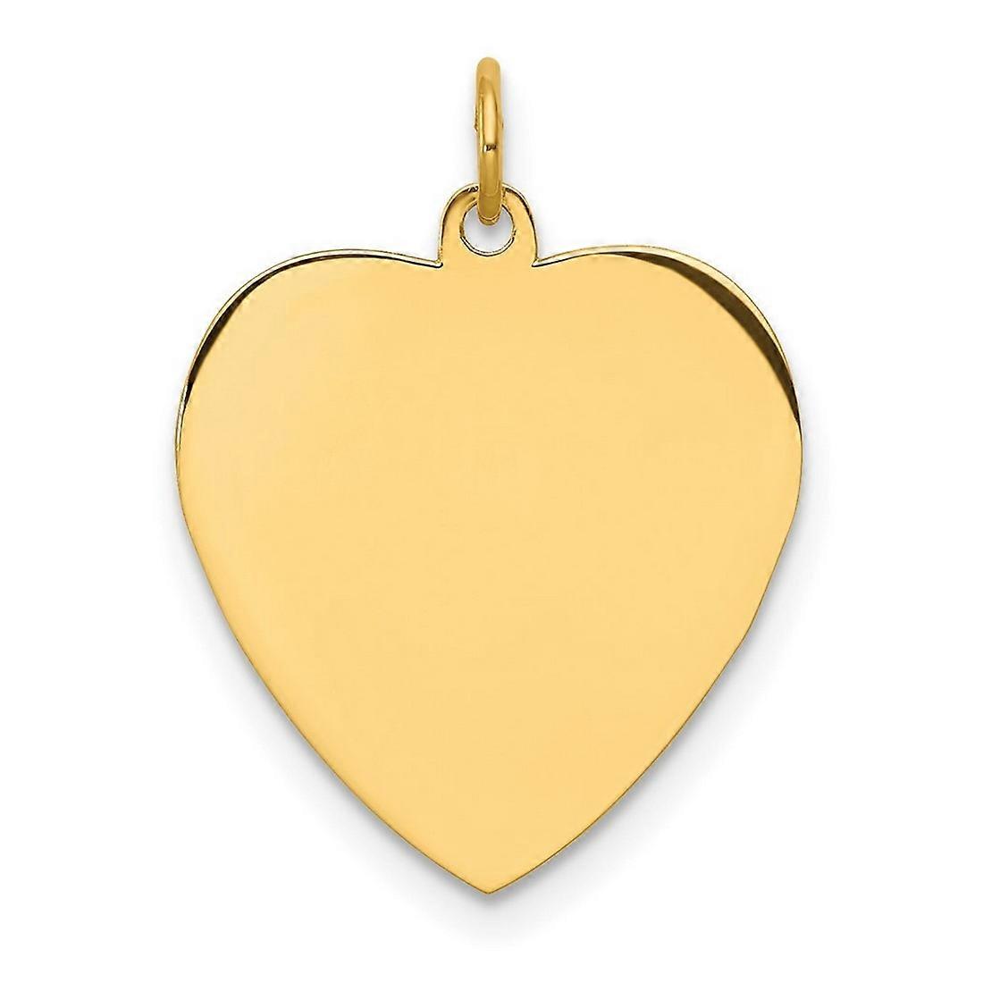 925スターリングシルバーGp刻印可能な愛のハートポリッシュディスクチャームペンダントネックレス女性用