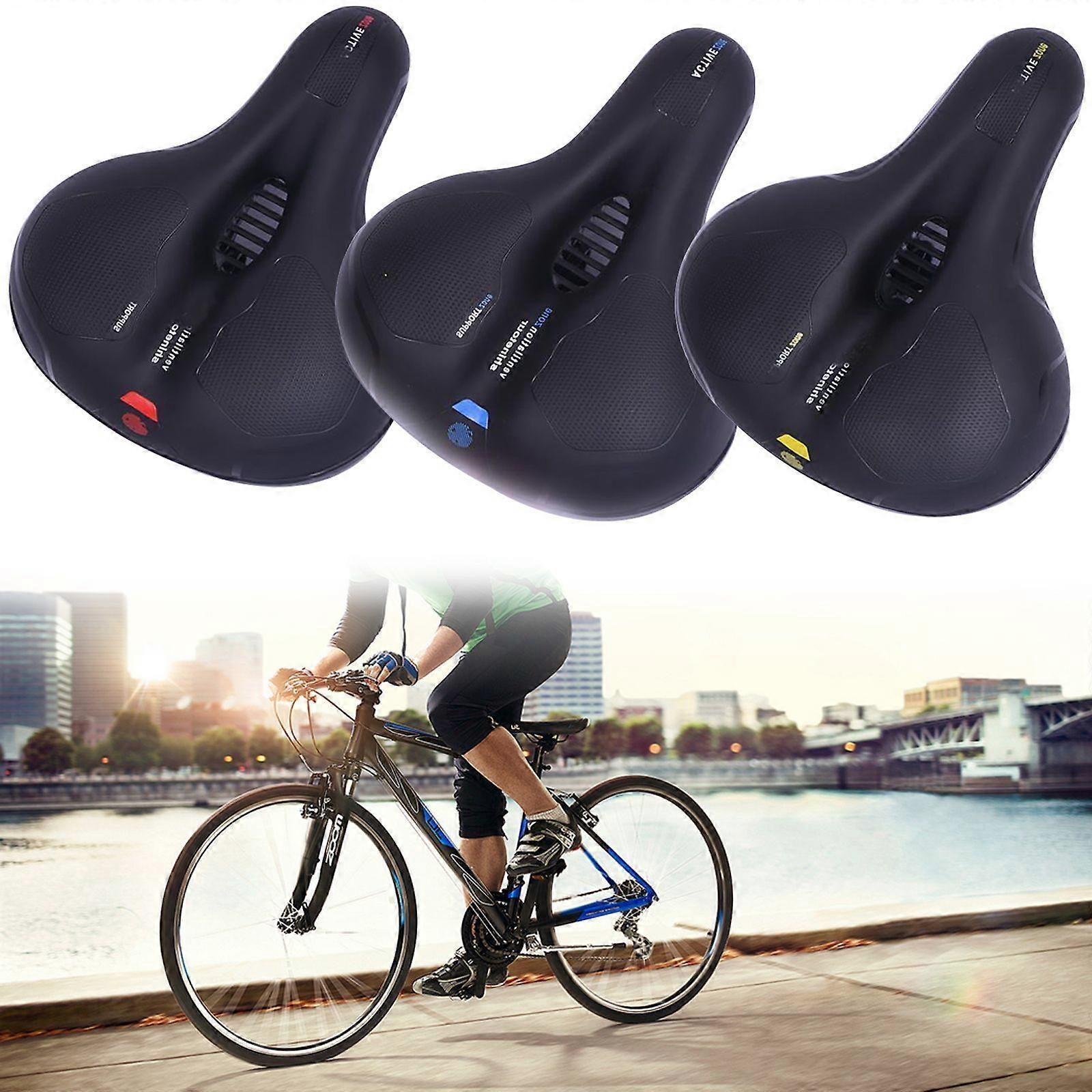 Selle de vélo active rouge noir, selle de sport super douce super douce, respirante