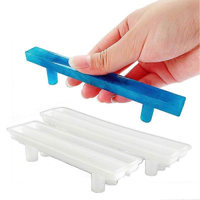 2pcs Silikon Tablett Griff Formen DIY Tablett Griff Form für Servierbrett Achat Platte Schmuck Tablett Schrank Schrank --