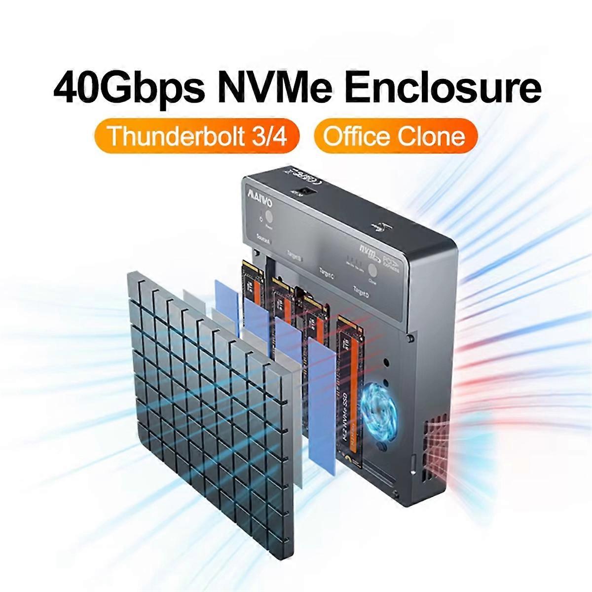 MAIWO M.2 NVMe SSDエンクロージャー USB 3.1 Type-C - M.2 NVMe PCIe