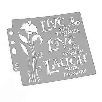 Love Stencils Template Painting Scrapbooking Embossing Stamping Album Card Diy