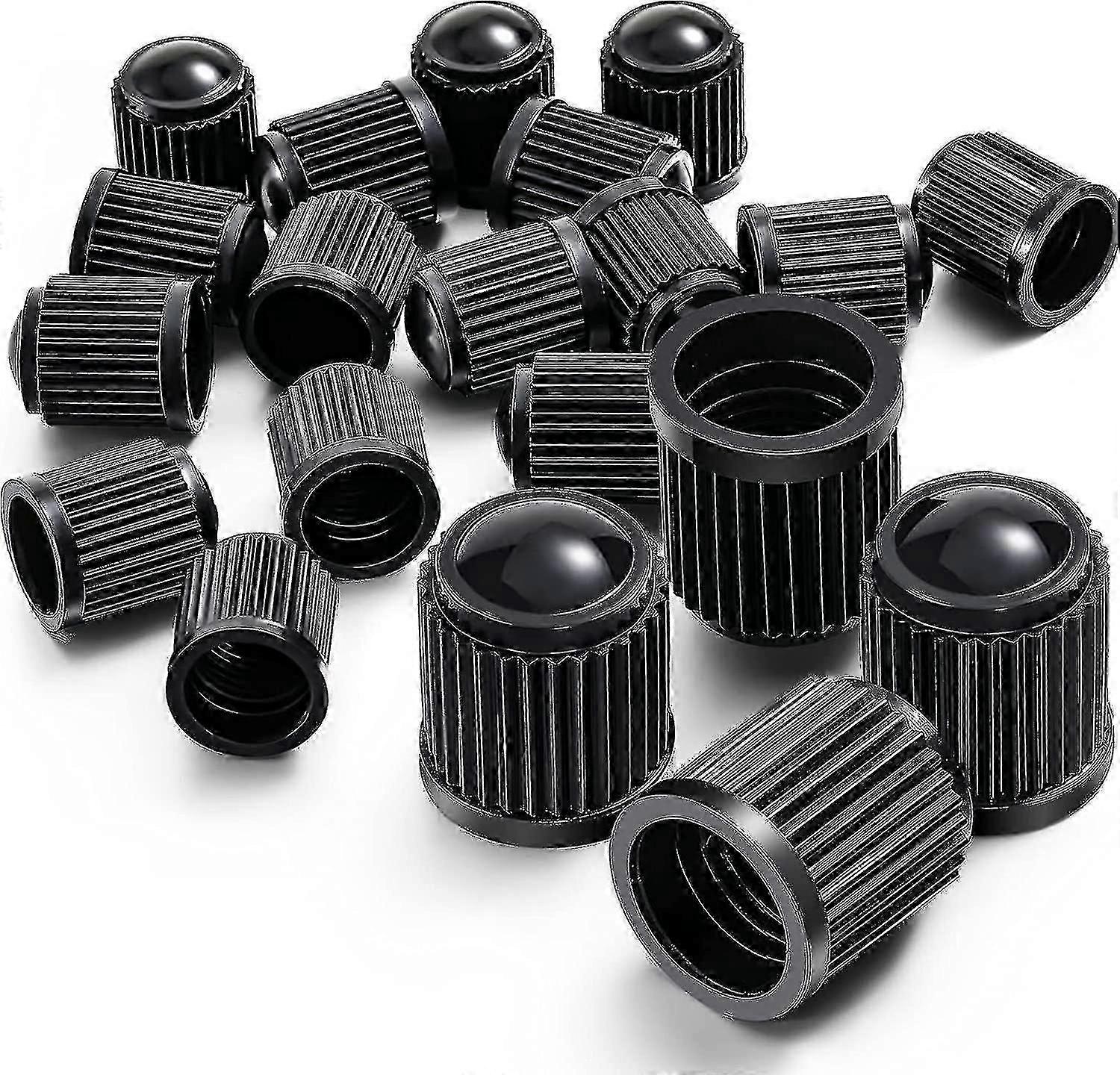 200 حزمة الإطارات صمام الغبار قبعات للسيارة، دراجة نارية، شاحنات، دراجة، دراجة (أسود)