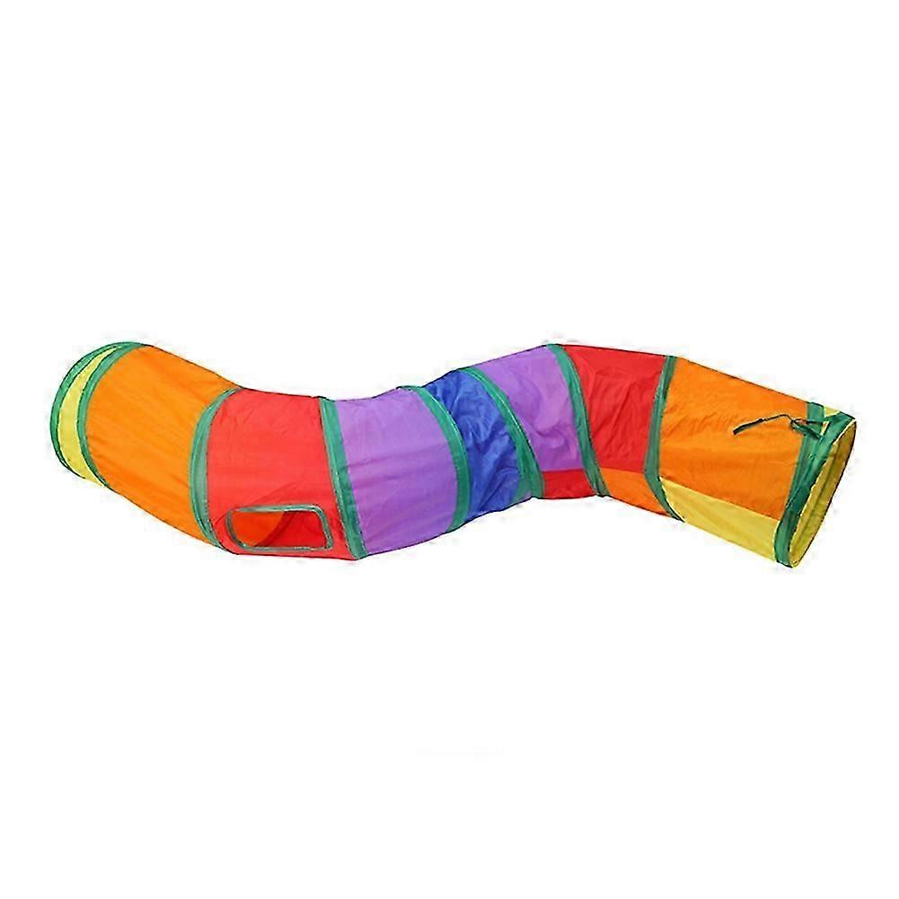 Rainbow S Shape Collapsible Cat Tunnel Tube Kitten Pet Play Training Supply