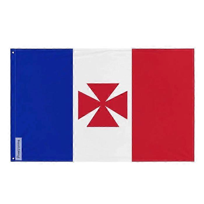 Flag - French Protectorate - Uvéa - 128 x 192 cm - Polyester - Double-Sided Print