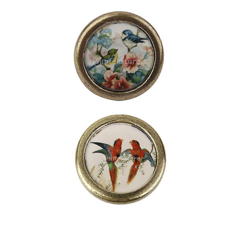 2 Pieces Rustic Round Cabinet Door Drawer Handle Cupboard Pull Knob Hardware #10