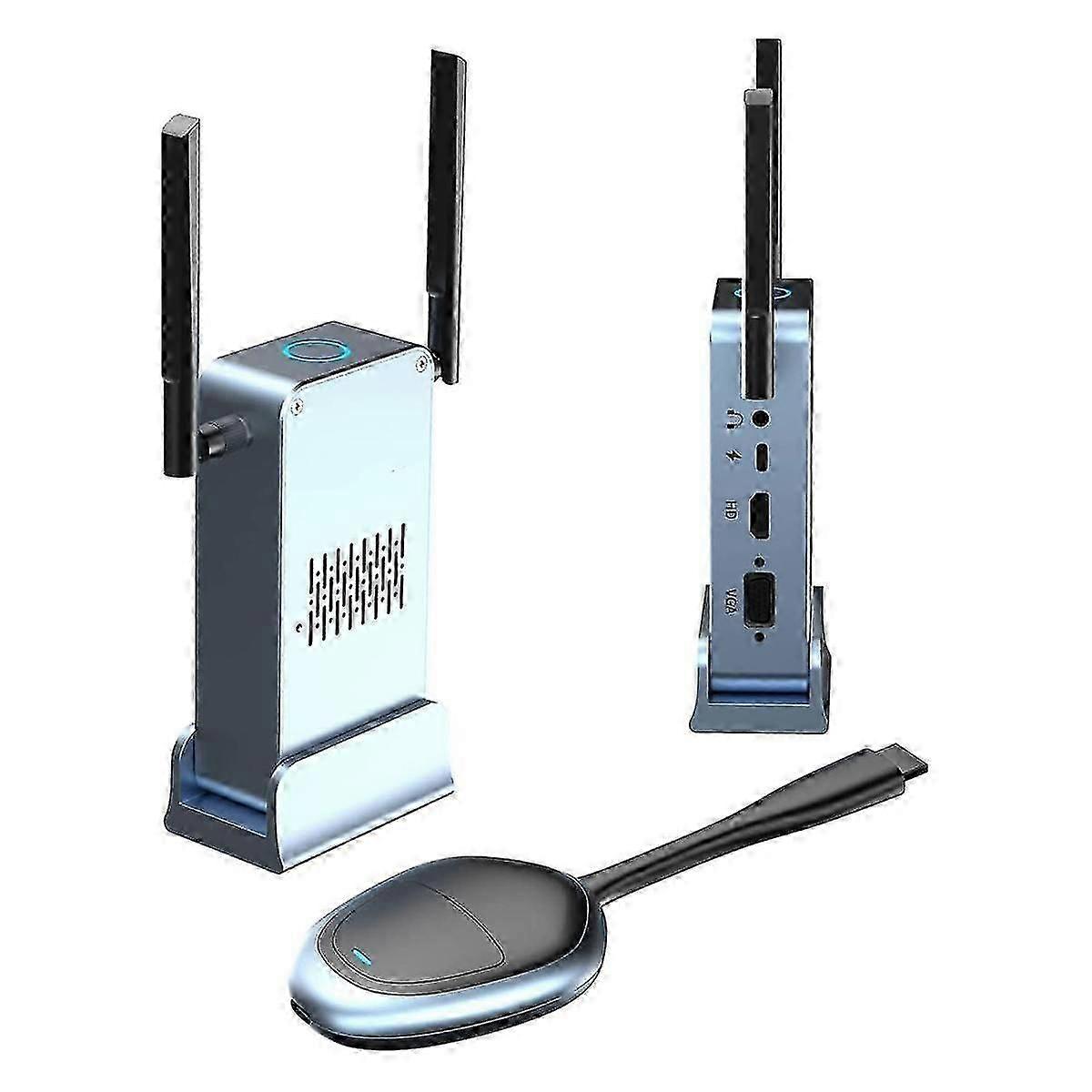 Wireless -Compatible Transmitter and Receiver,Wireless Same Screen Device,4K VGA Converter Adapter
