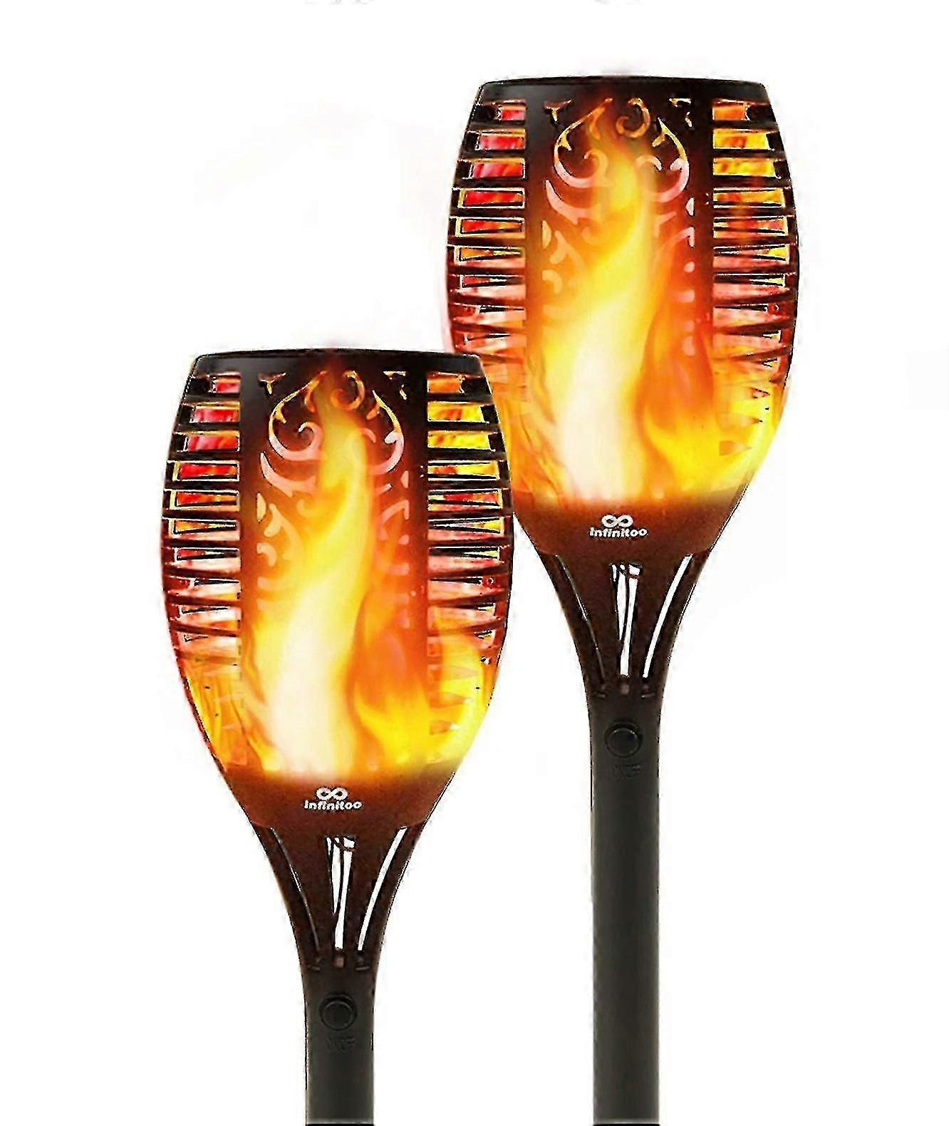 Solar Torch Lights Waterproof Flickering Flames