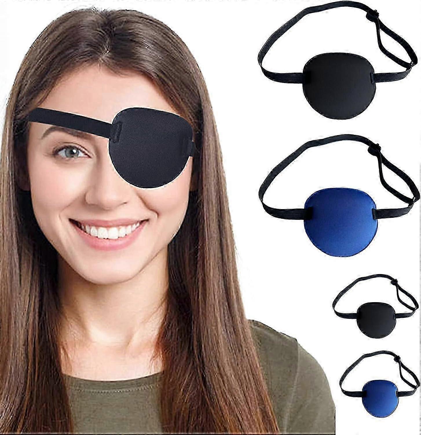4 Pcs Eye Patch For Adults & KidsAdjustable Sleep Mask For Amblyopia Or Strabismus,Comfortable Eye Patch For Sleeping For Right Or Left Eye,Pirate Eye