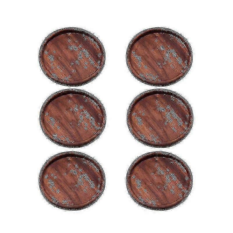 6 Pcs Black Walnut Coaster