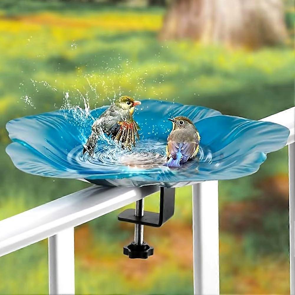 Bird Bath Balcony Bird Feeder House with Stand, Attracting Wild Birds