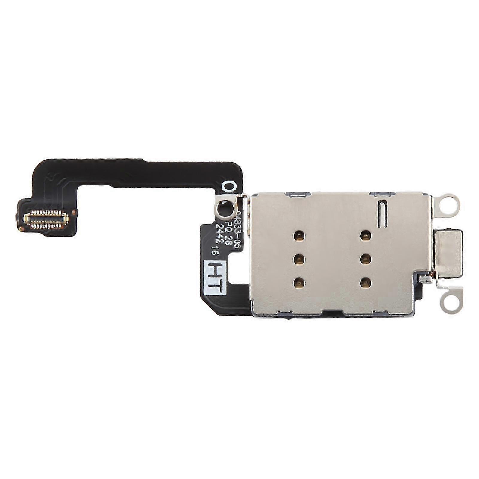2025 For iPhone 16 Single SIM Card Holder Socket with Flex Cable
