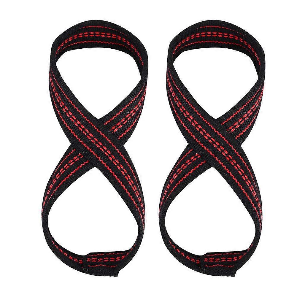 Deadlift Straps Figure 8 Loop Weight Lifting Strap for Power Lifters - Strong Grip Support, Adjustable Wrist Guard, Medium Size
