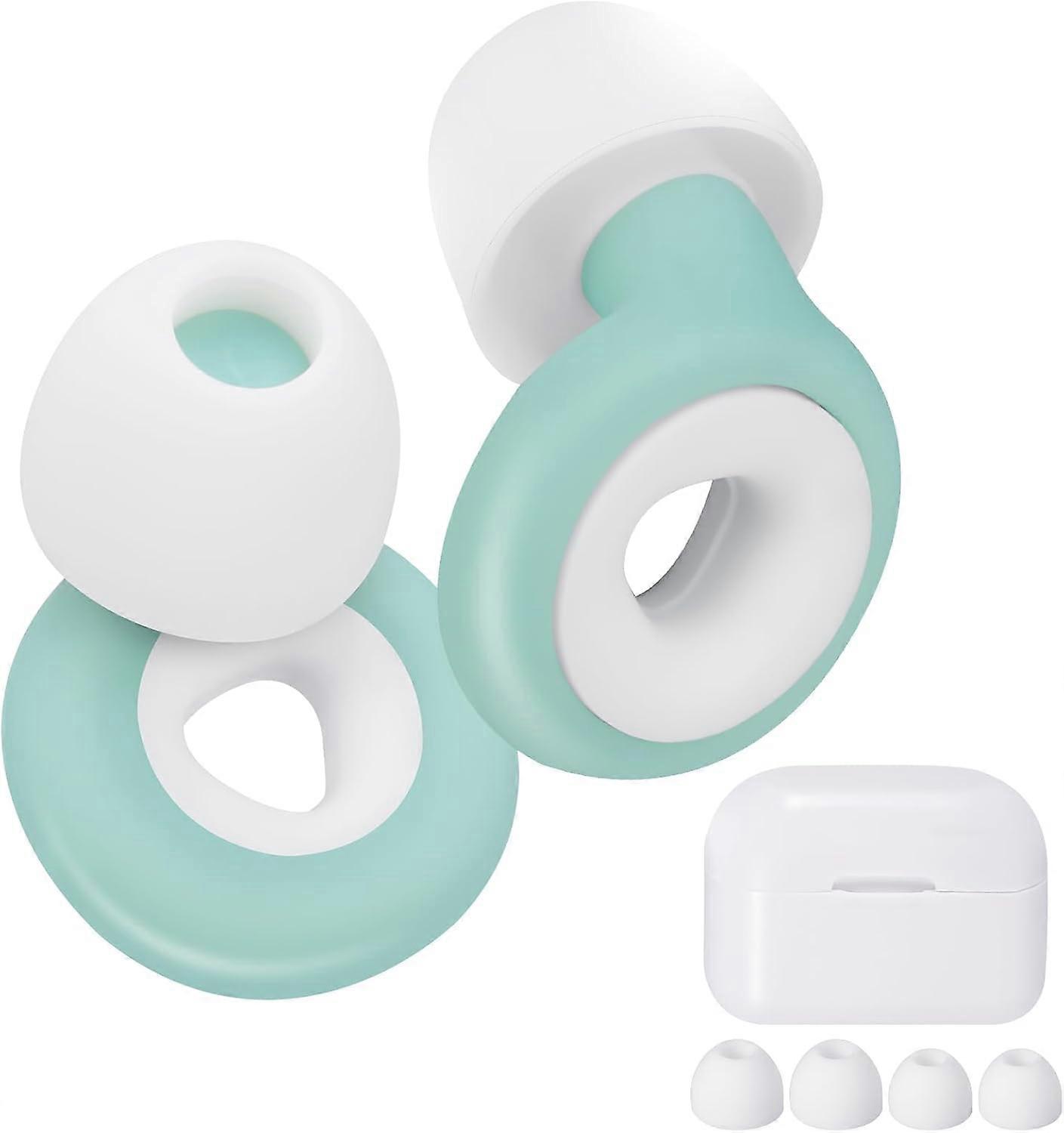 1 pair of blue loop-quiet noise-cancelling earplugs, ultra-soft, reusable, suitable for sleeping