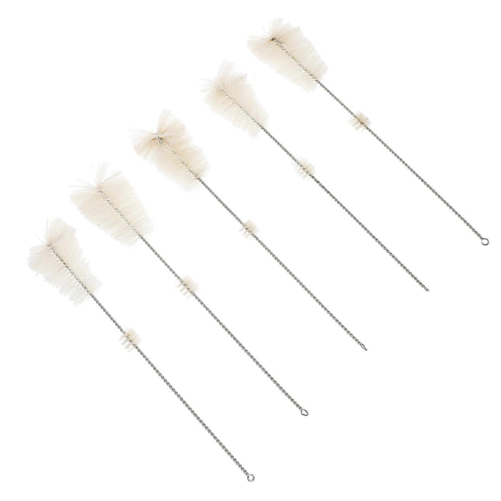 Glass Tube Cleaning Brush with Synthetic Bristles for Safe and Efficient Use Beige