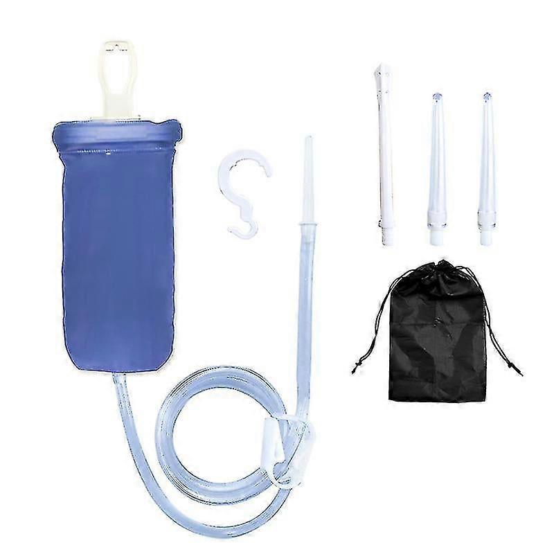 2L/2000ml Klysma Zak Kit voor Colon Detox Reiniging, Thuis & Reizen Gebruik