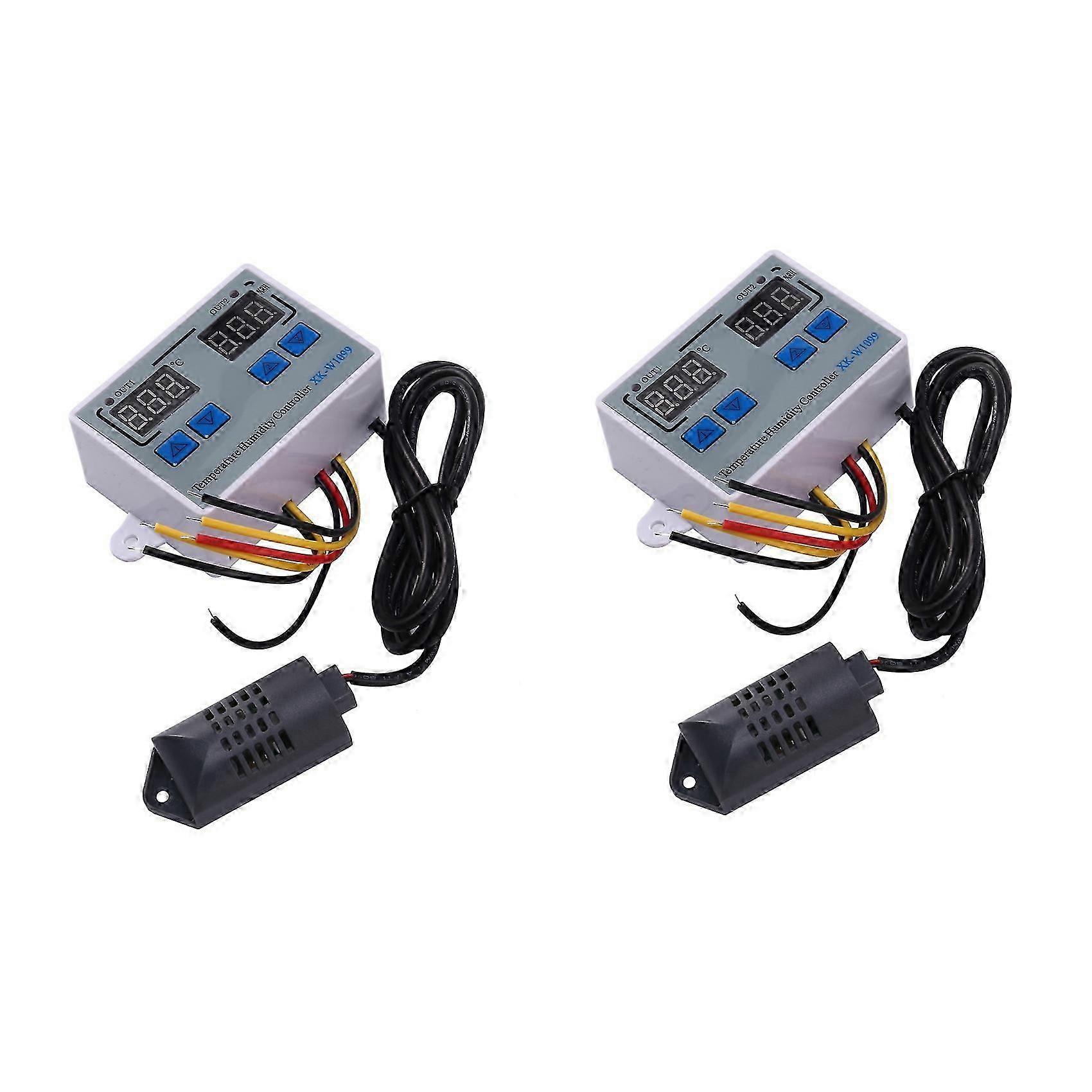 2X XK-W1099 Dual Digital Thermostat Humidistat Egg Incubator Temperature Humidity Controller Regula