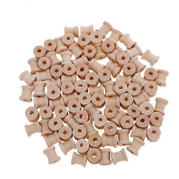 20x Pack of 100 Vintage Empty Wooden Sewing Bobbins Empty Thread Spools DIY Tool