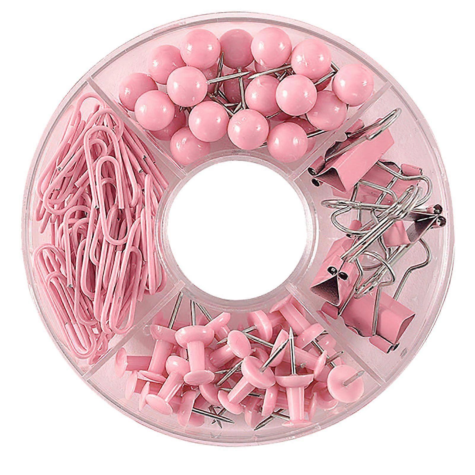 2025 Latest Model  105pcs Push Pins Binder Clips Paper Clips Map Tacks Sets