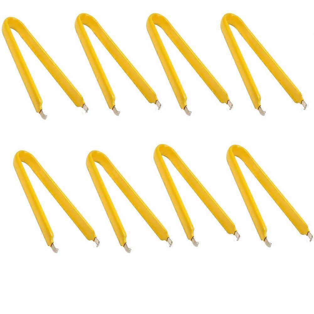 IC Puller Chip Extractor with Insulated Grip for Mechanical Removal Puller Tools Yellow 8Pcs