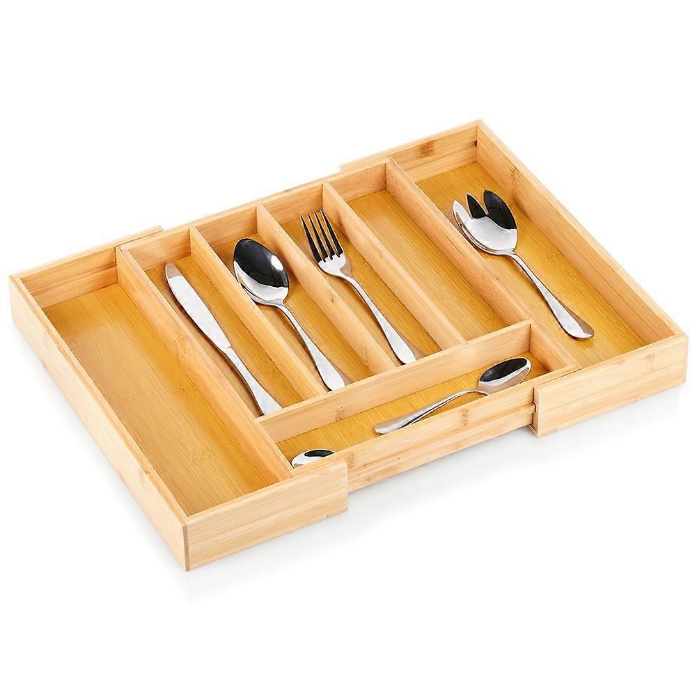 Cutlery drawer set pull-out bamboo 28-45x33.5 cm
