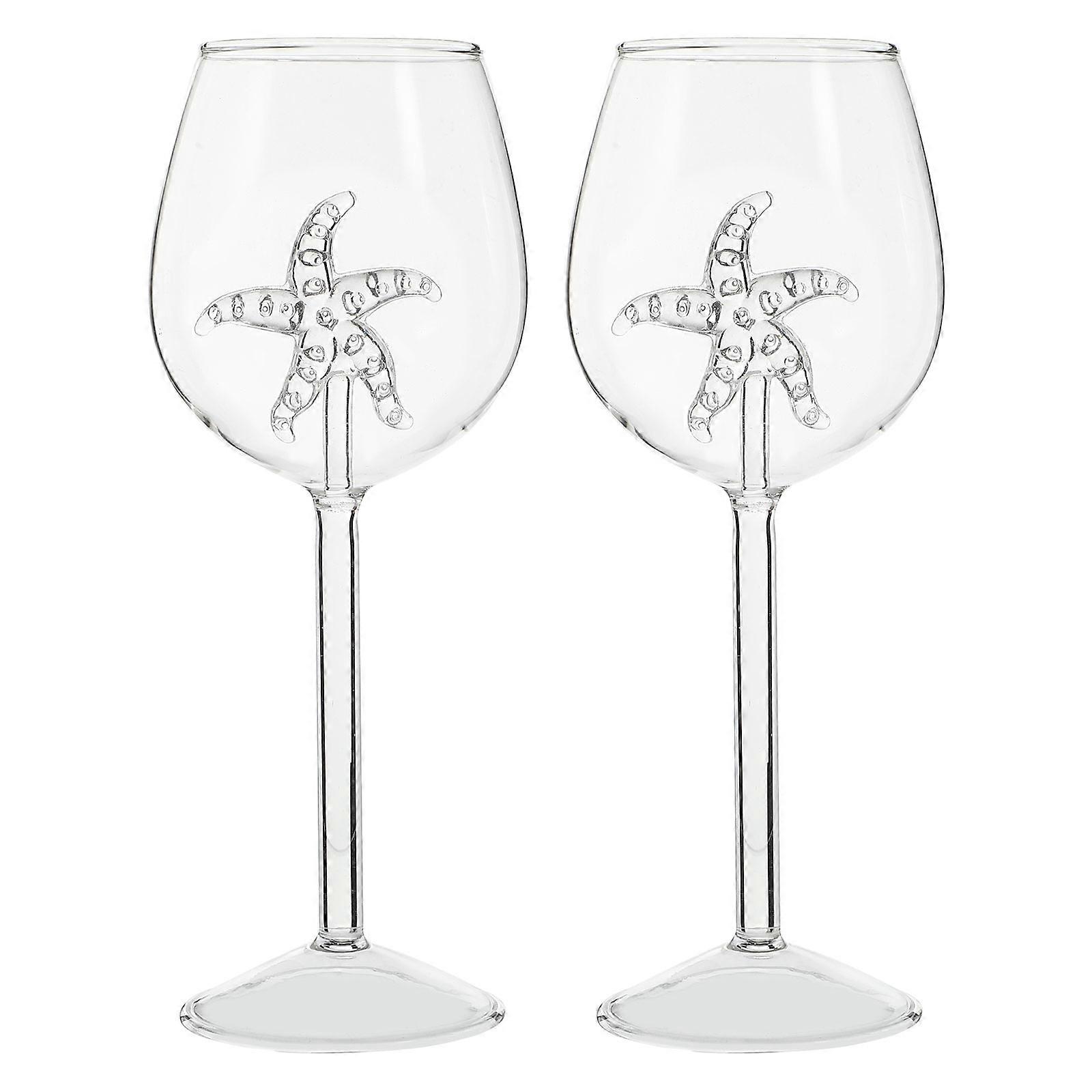 Drinking Stemware Goblet Gift Giving Clear Drinking Glasses 2Pack