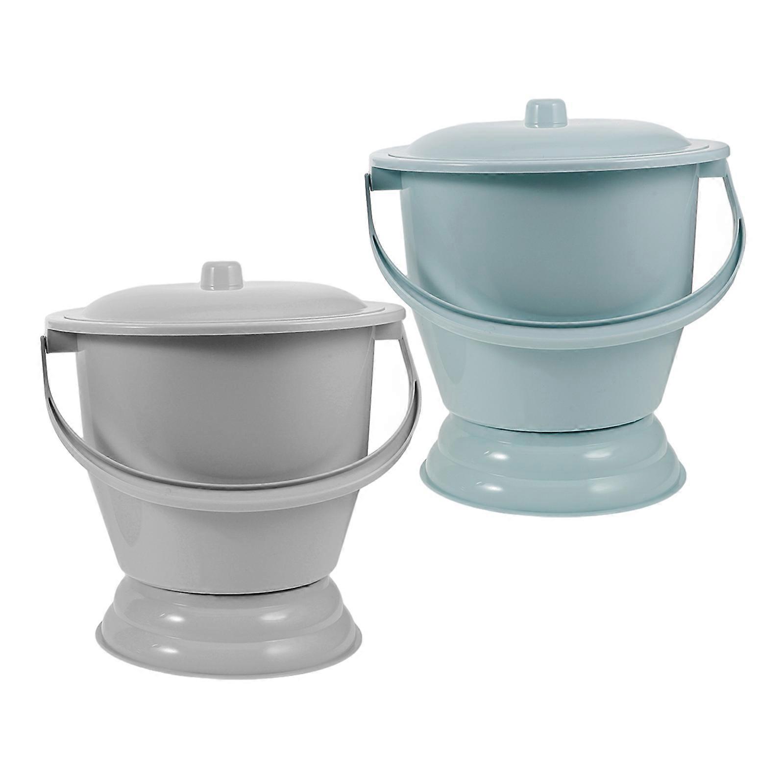 Portable Chamber Pot with Lid – Durable Plastic Unisex Urinal Basin for Home & Camping, Non Slip Design for Stability, Easy to Use