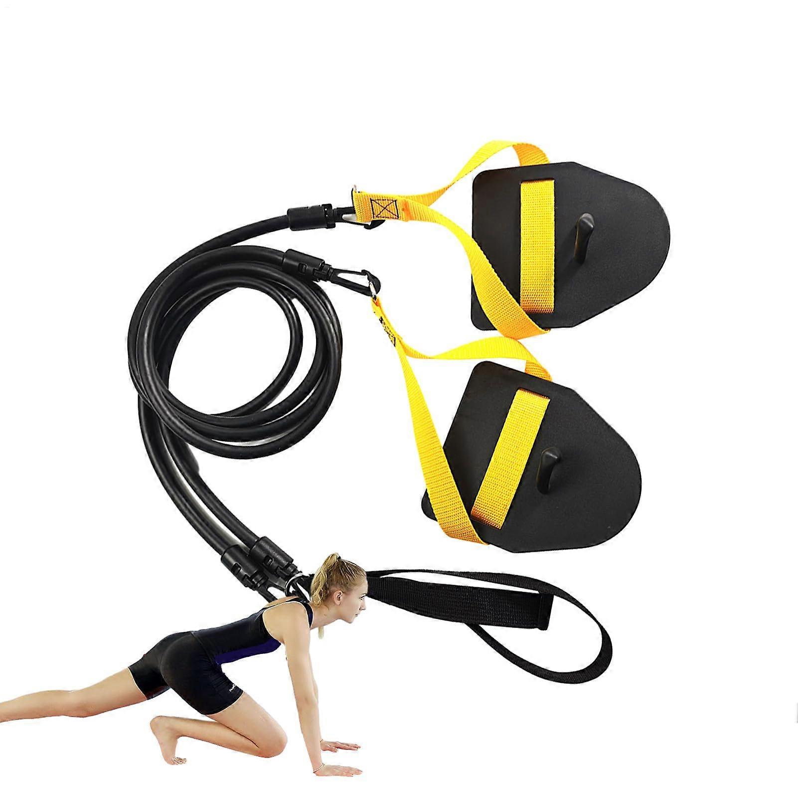 Schwimmfeste Bänder – elastic power bands with swimming paddle f swimming training device, stretch belt for arm strength training