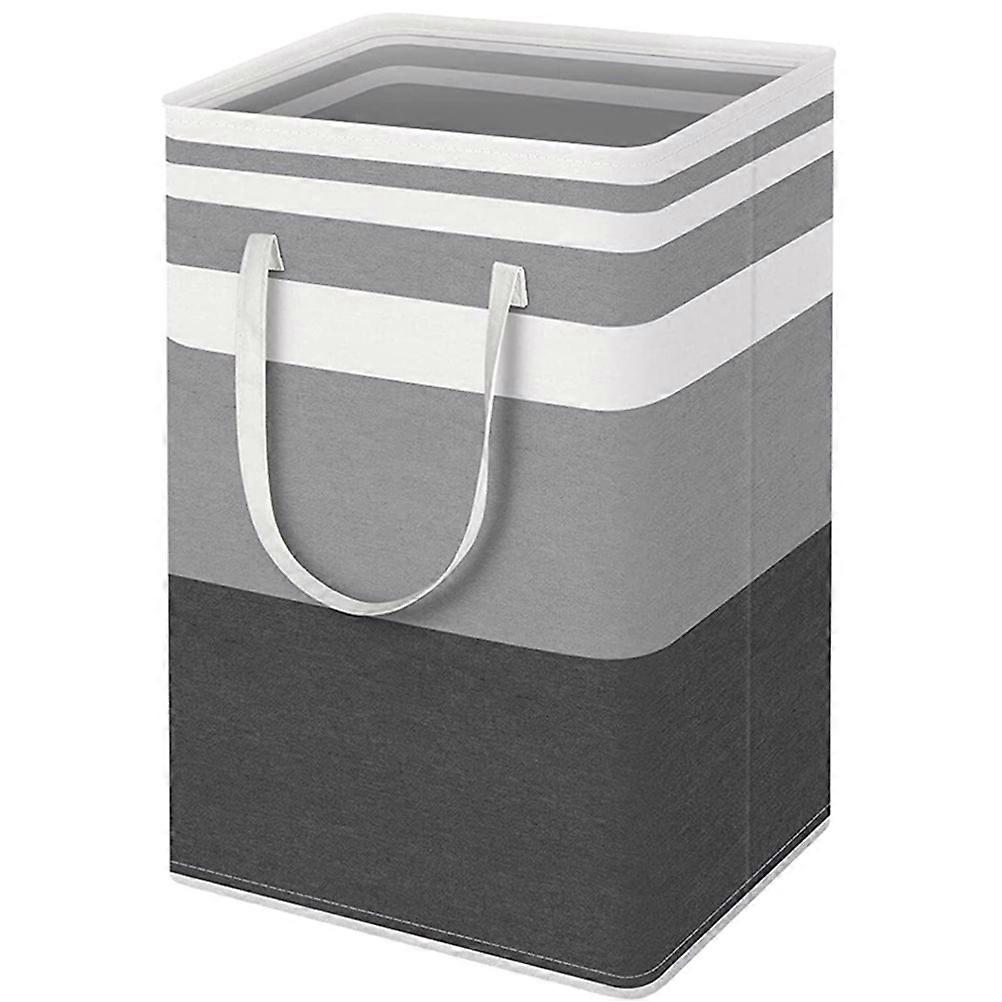 Collapsable Laundry Baskets Portable Home Organization Oxford Cloth Gray 1Pcs