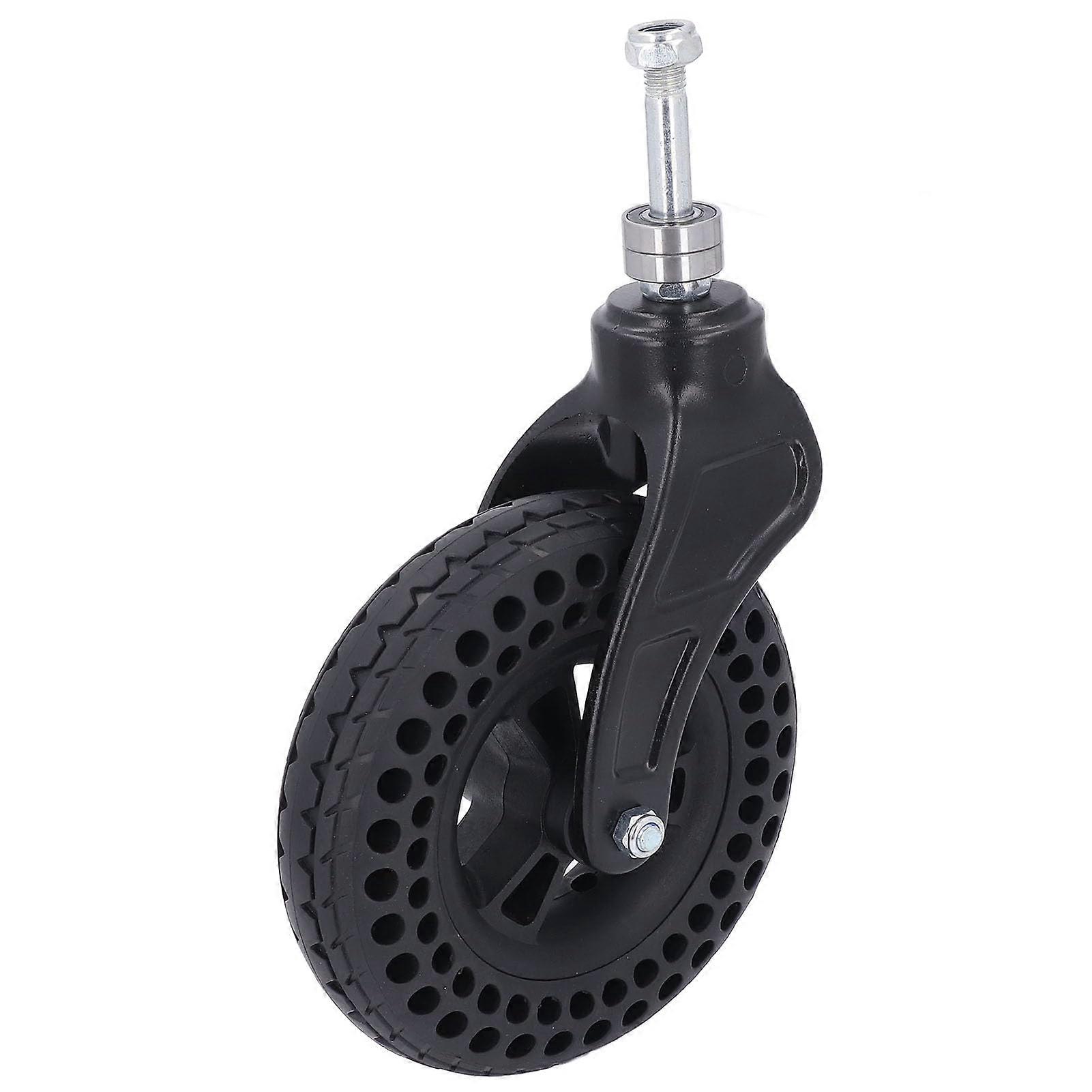 7 inch Universal Caster TPE rubber Solid wheel replacement stable effortless rolling trolley load capacity 75 kg