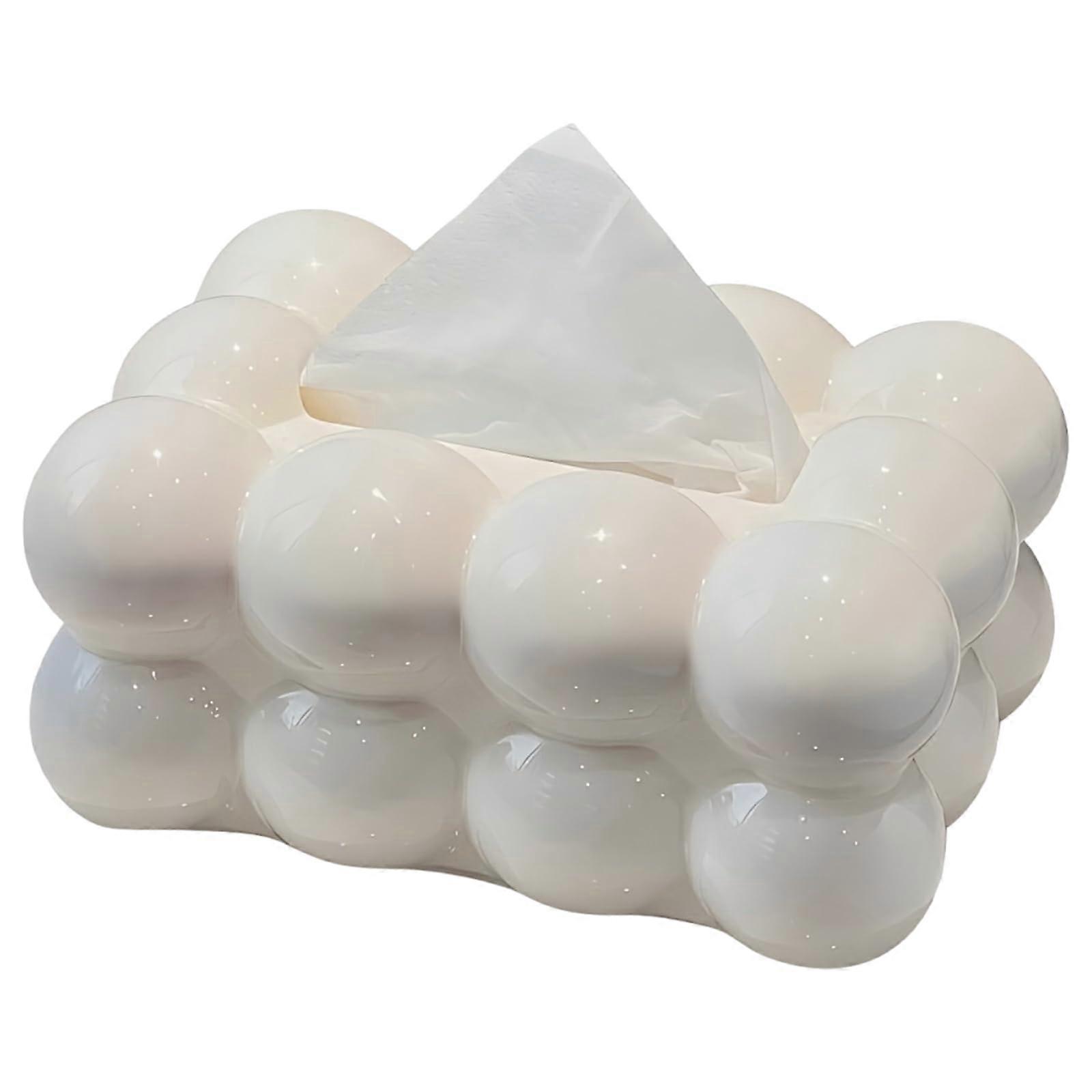 Tissue Holder Marshmallow Tissue Organiser for Car Bathroom Table