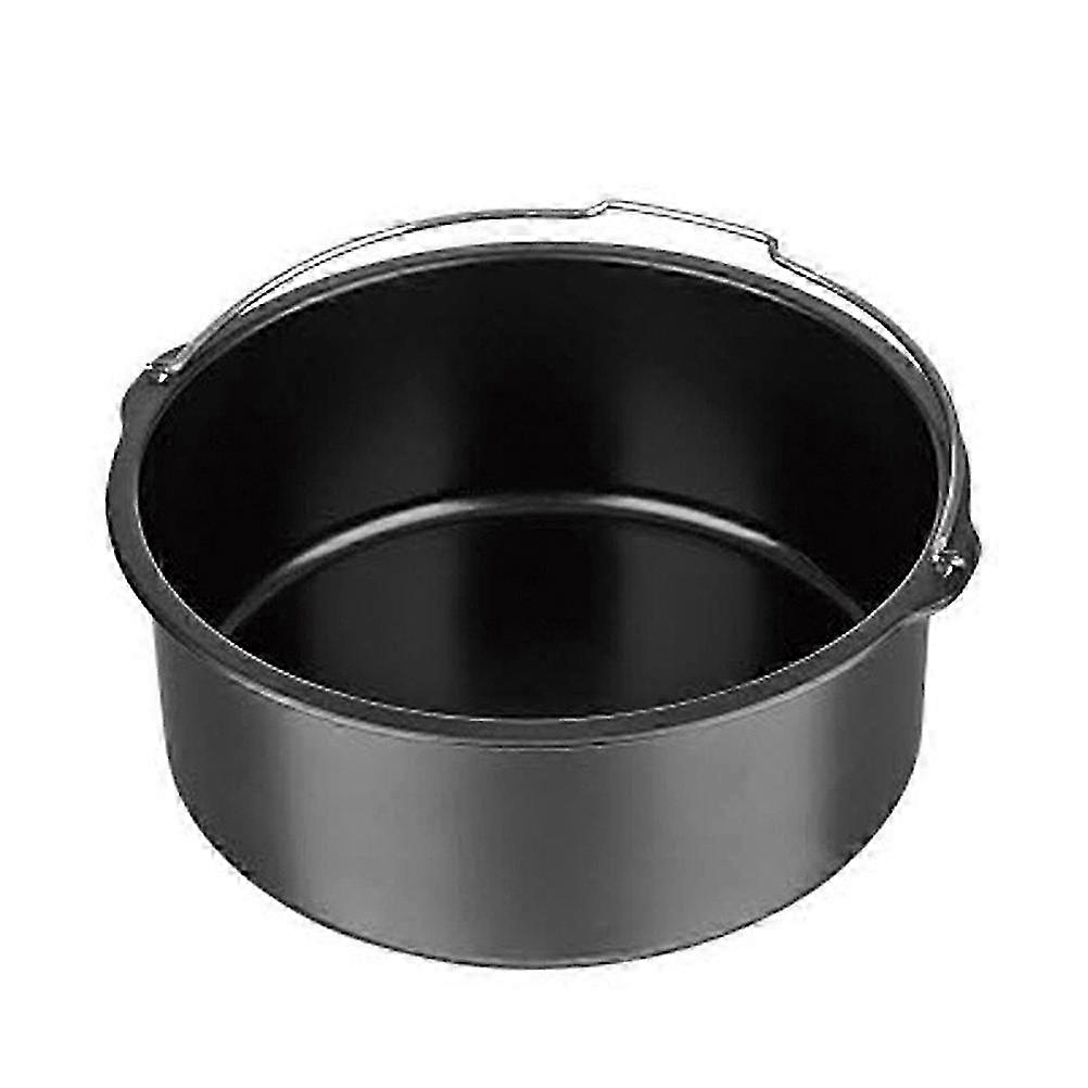 Metall-Heißluftfritteuse-Kochgeschirr-Set - 17,2 x 16,2 x 7 cm schwarze Backform und Utensilien