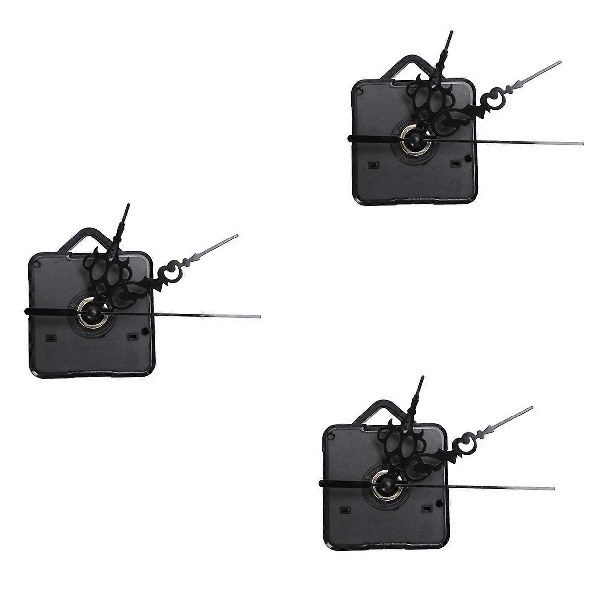 3X Quartz Wall Clock Movement Mechanism Black Diy Repair Parts Kit Clock Movement Mechanism