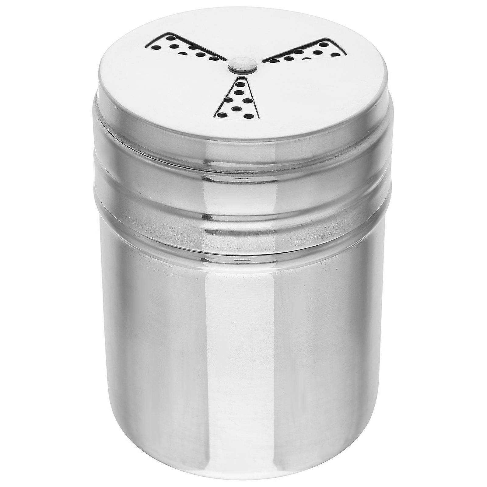 Kitchen Spice Jars Stainless Steel Multipurpose Condiment Jar Pepper Dispenser for Home Use Cylindrical Shape Classic Style 1Pack