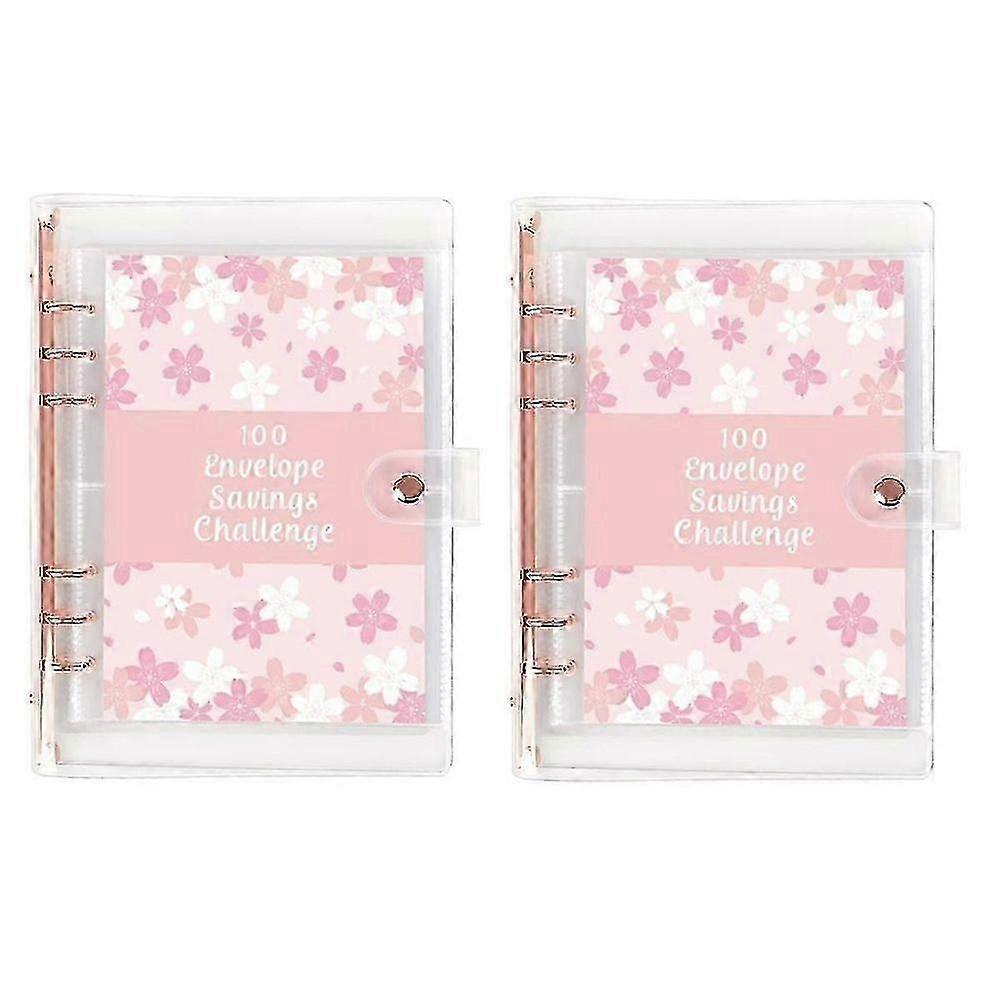 2PCS 100 Envelope Challenge Binder Easy and Fun Way to Save 5, 050 - Savings Challenges Binder, Budget Binder