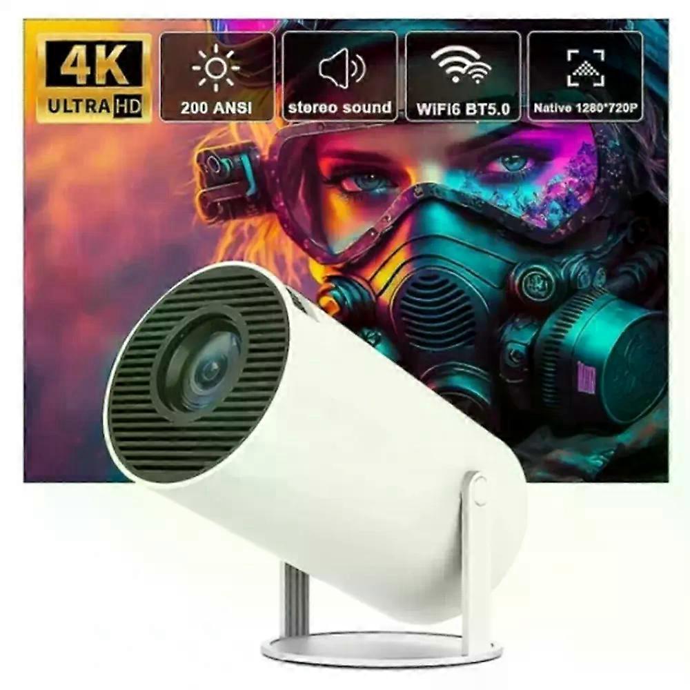 4k HD プロジェクター HY300 Android 11 ポータブル屋外ホームシアタープロジェクターデュアル Wifi6 200 BT5.0 1080p 1280*720p