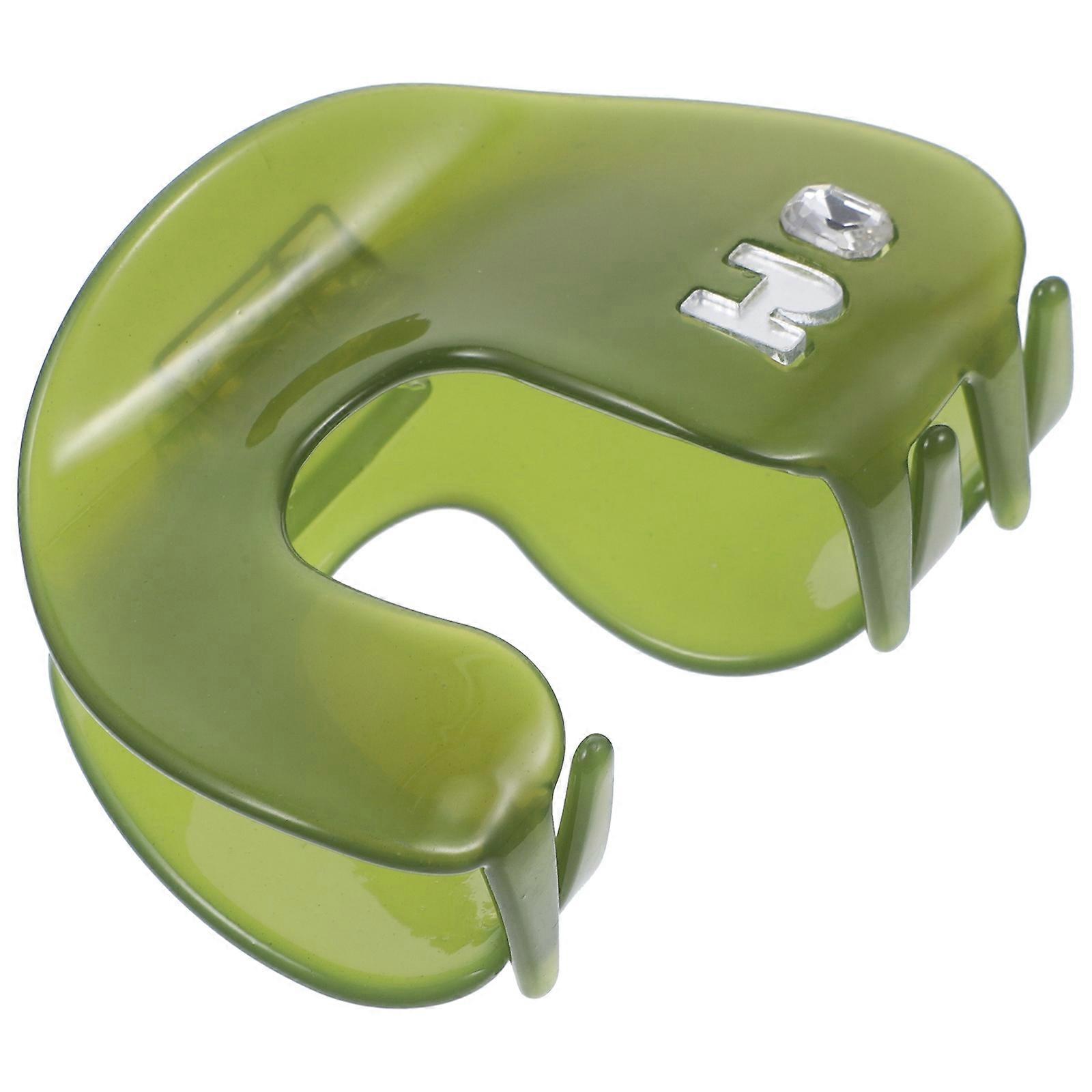 Large Claw Clip Styling Tool For Women Daily Wearing 8x5.5cm Green Acetate 1Pcs