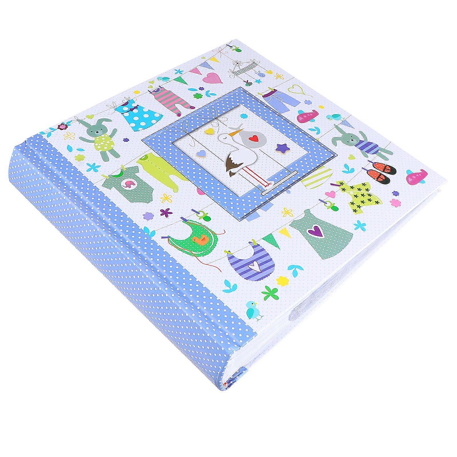 Large Capacity Photo Book for Friends Creative Design Collect Photos Store Memories Square Blue 22x22cm 1Pack
