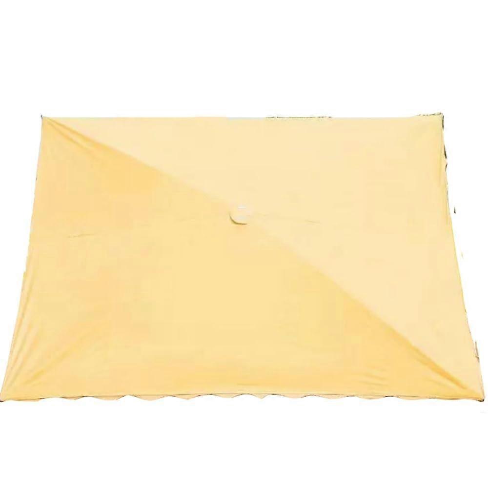Rectangular Parasol Replacement Canopy 4 Struts 6 Struts 3x2.5m Bevel Umbrella Khaki