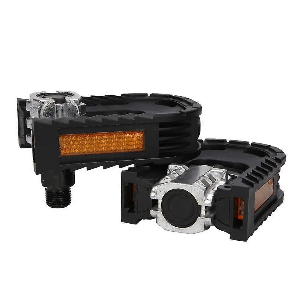Bicycle Folding Pedal, Aluminium Alloy Black Pedal for Cyclists Workshop