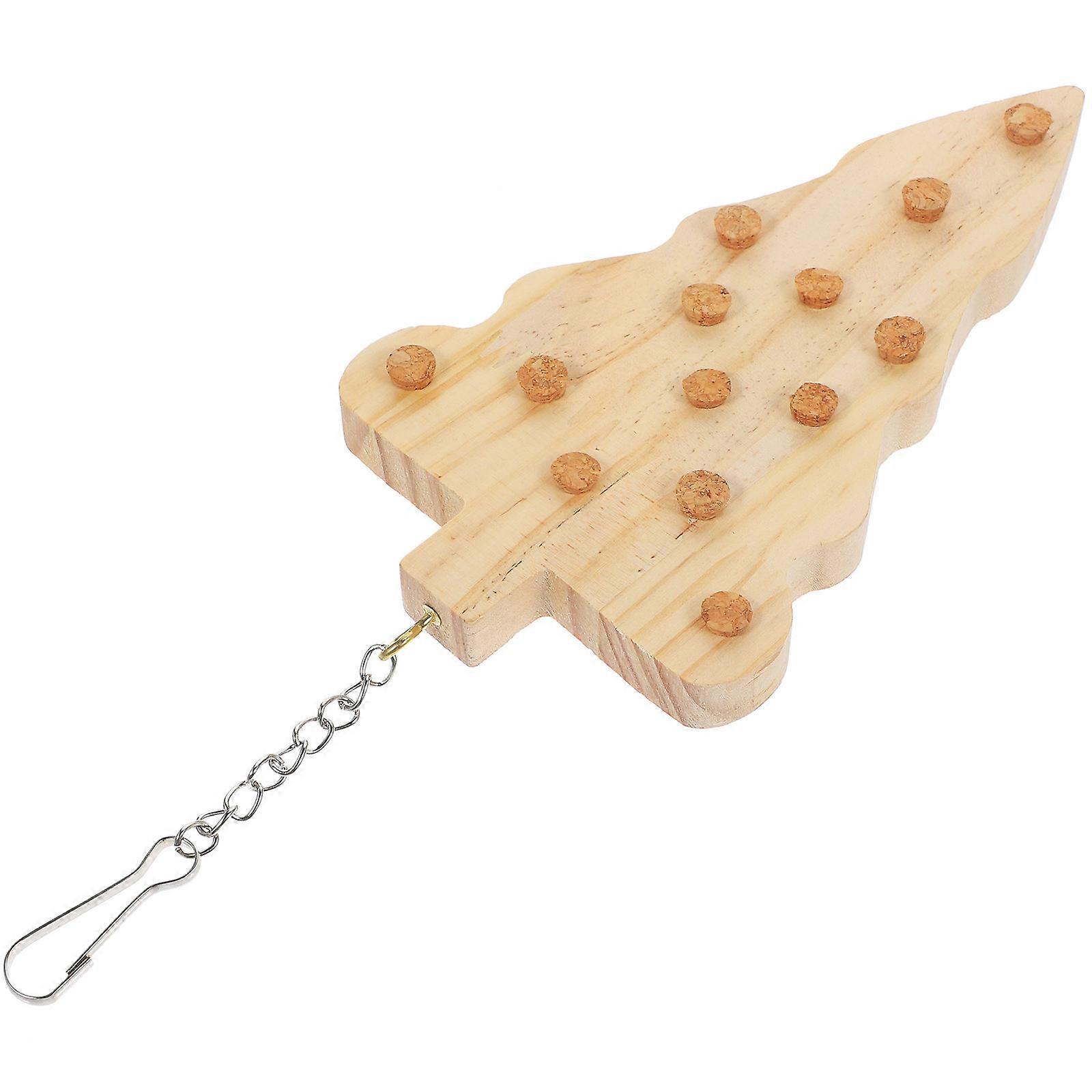 Chewing Fun Toy For Bird Natural Wood Parrot Toys Pet Owners 7.9 4.1 0.8in 1Set